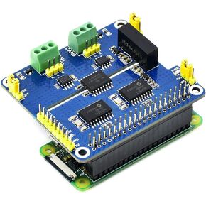 Waveshare 2-Channel Isolated CAN Bus Expansion HAT for Raspberry Pi with MCP2515 + SN65HVD230 Dual Chips Solution and Multi Onboard Protection Circuits