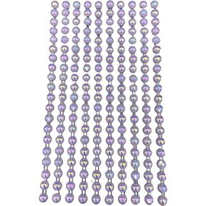 Syntego 200 AB Lilac Purple Round Pearls 6mm Flat Backed Round Self Adhesive Beads