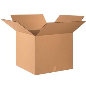 Aviditi 242420 Corrugated Cardboard Box 24" L x 24" W x 20" H, Kraft, for Shipping, Packing and Moving (Pack of 10)