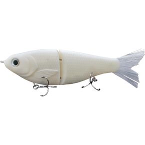 Lure Slow Sinking Glide Bait with Fur Tail Lifelike Fishing Tackle for Trout Shad Bass Musky