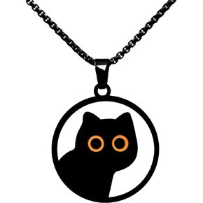 Cat Necklaces for Teen Girls & Boys(Black) - Fine Gifts for Cat Lovers - Cute Jewelry for Women - Goth Accessories - Whimsigoth Idea