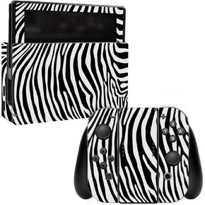 MightySkins Skin Compatible with Nintendo Switch - Black Zebra | Protective, Durable, and Unique Vinyl Decal wrap Cover | Easy to Apply, Remove, and Change Styles | Made in The USA