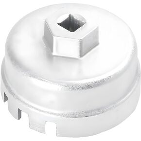 JacobsParts Oil Filter Removal Tool 64mm 14 Flute Wrench for Toyota, Lexus, Scion 1.8 Liter Engines, Silver
