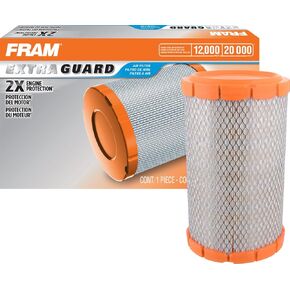 FRAM Extra Guard Engine Air Filter Replacement, Easy Install w/Advanced Engine Protection and Optimal Performance, CA8038 for Select Chevrolet and GMC Vehicles, White