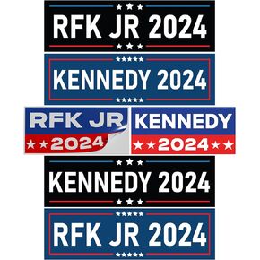 RFK Jr. 2024 Bumper Stickers for President - 6 Pack - Robert F. Kennedy Jr. Democrat Primary