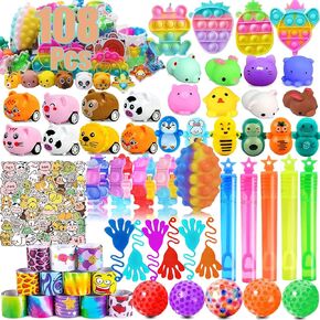 120 Pcs Party Favors Toy Assortment for Kids Birthday Party, Pinata Filler Goodie Bag Stuffers, School Classroom Rewards, Treasure Box Toys, Treasure Chest Carnival Prizes Bulk Toys