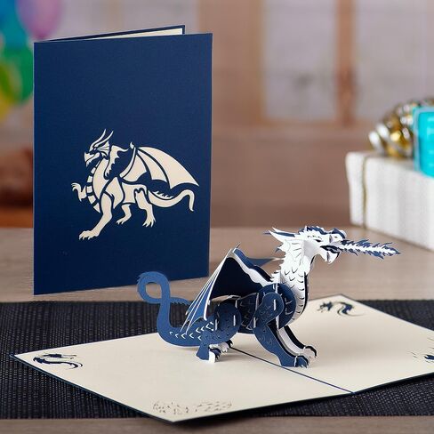 Dragon Pop Up Card by DEVINE Popup Cards | 3D Cards Pop Up Birthday Cards for Women Kids Mom Dad Husband Wife | Pop Up Greeting Cards | Funny 3D Birthday Pop Up Card |Love Father Boy Girl Son Daughter in Saudi Arabia