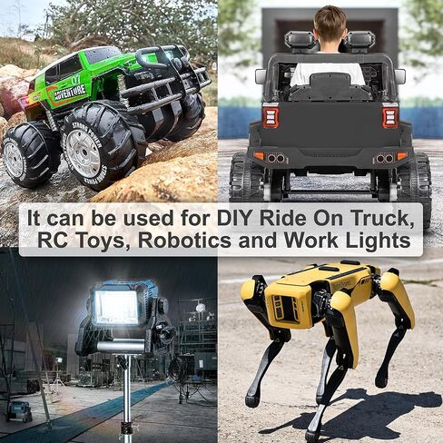 محول بطارية HQRP مع مصهر ومفتاح، محول عجلة الطاقة متوافق مع بطارية Ryobi ONE Plus 18 فولت، محول طاقة للركوب بنفسك على الشاحنة، ألعاب RC، الروبوتات وأضواء العمل in Kuwait