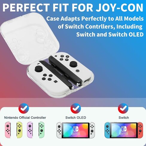 حقيبة تخزين شفافة مع حماية من الغبار للمحول/OLED Joy-CON، حافظة مغناطيسية مغلقة مصممة لوحدات التحكم في المحولات Joy-CON، ملحقات حماية لوحة ألعاب خفيفة الوزن للاستخدام أثناء التنقل. in Kuwait