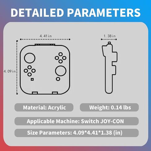 حقيبة تخزين شفافة مع حماية من الغبار للمحول/OLED Joy-CON، حافظة مغناطيسية مغلقة مصممة لوحدات التحكم في المحولات Joy-CON، ملحقات حماية لوحة ألعاب خفيفة الوزن للاستخدام أثناء التنقل. in Kuwait