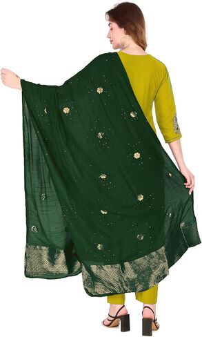 ladyline Formal Plain Silk Zardosi Handwork Salwar Kameez Banarasi Silk Dupatta Womens in Saudi Arabia