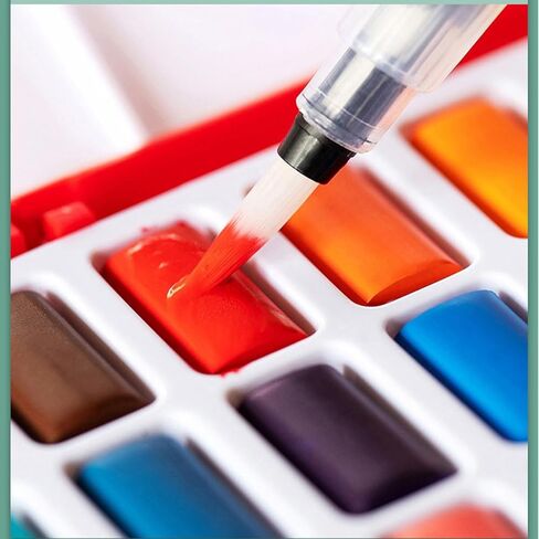 72-Color Watercolor Paint Set, Great for Painting, Portable Metallic Iron Box - Long-Lasting, Smooth Blending Art Pigments, Art Supplies, for Artists, Amateur Hobbyists and Painting Lovers in Kuwait