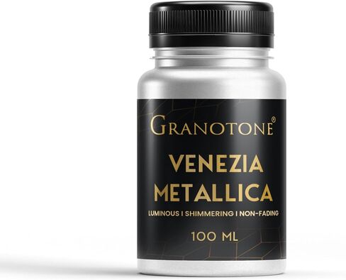 GRANOTONE Acrylic Venezia Metallic Colour, Non-Fading & Shimmering Metallic Acrylic Paint with Rich Pigments | Non-Toxic Metallic Colours Ideal for Kids, Artist & Beginners | 100ml (Gold) in Saudi Arabia