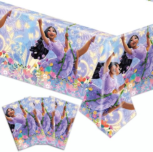 3 قطع من مفرش المائدة لحفلات إيزابيلا إنكانتو إيزابيلا ديكورات حفلات أعياد الميلاد، غطاء طاولة بلاستيكي للاستعمال مرة واحدة من أجل لوازم ديكور حفلات أعياد الميلاد من إنكانتو، مقاس 70.8 × 42.5 بوصة in Kuwait