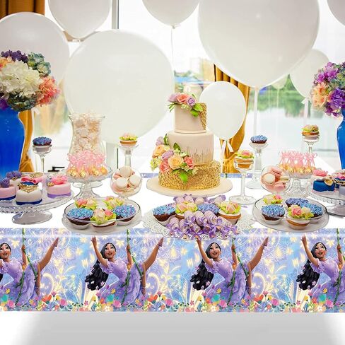 3 قطع من مفرش المائدة لحفلات إيزابيلا إنكانتو إيزابيلا ديكورات حفلات أعياد الميلاد، غطاء طاولة بلاستيكي للاستعمال مرة واحدة من أجل لوازم ديكور حفلات أعياد الميلاد من إنكانتو، مقاس 70.8 × 42.5 بوصة in Kuwait