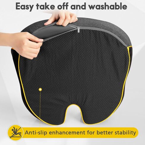 Seat Cushion, Office Chair Cushion, Car Seat Cushion for Driving, Enhanced Body Circulation and Leg Space - Extra Density Memory Foam for Hip, Tailbone, Coccyx, Sciatica (Blue) in Saudi Arabia