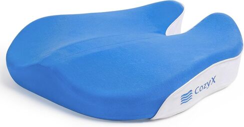 Seat Cushion, Office Chair Cushion, Car Seat Cushion for Driving, Enhanced Body Circulation and Leg Space - Extra Density Memory Foam for Hip, Tailbone, Coccyx, Sciatica (Blue) in Saudi Arabia