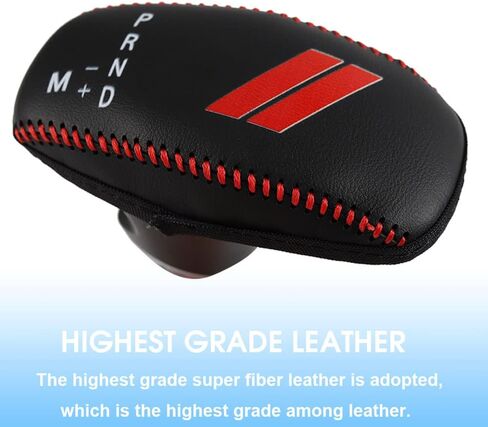 Leather Automatic at Gear Shift Knob Cover Gear Shifter Protector Fit for Dodge 2015-2023 Charger Challenger,2016-2023 Durango(Red Stitches) in Saudi Arabia
