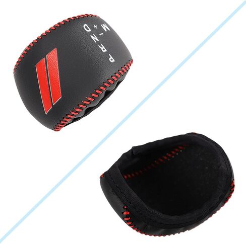Leather Automatic at Gear Shift Knob Cover Gear Shifter Protector Fit for Dodge 2015-2023 Charger Challenger,2016-2023 Durango(Red Stitches) in Saudi Arabia