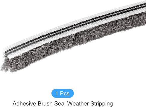 METALLIXITY Brush Seal Weather Stripping (1/4"x1/4"x19.7ft), Card Slot Door Brush Strip W PP Slice - for Sliding Sash Door Window Wardrobe Seal in Kuwait