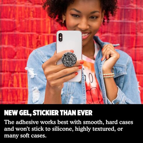 ​​​​PopSockets: Phone Grip with Expanding Kickstand, Pop Socket for Phone - Silver Foil Confetti in Saudi Arabia