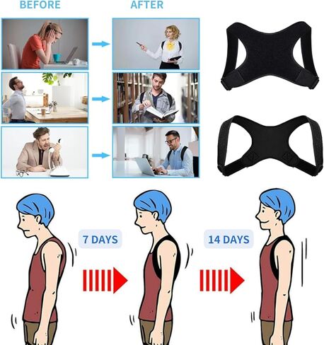 مصحح الوضعية للنساء والرجال، دعامة الظهر، مصحح الوضعية، دعامة الظهر للرجال أسفل الظهر، دعم الظهر، دعامة كتف قابلة للتنفس، تخفيف آلام الظهر، مكواة فرد الظهر، دعامة الظهر للوضعية in Kuwait