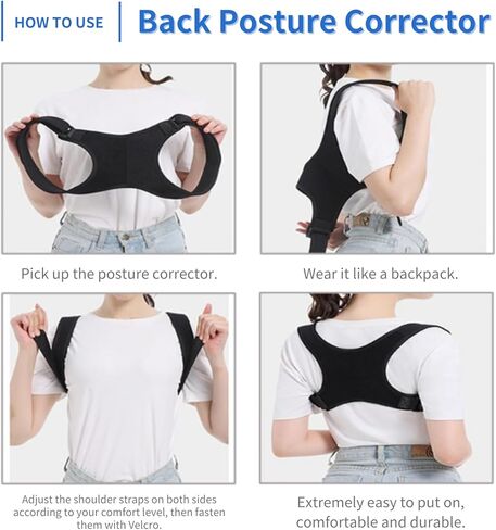 مصحح الوضعية للنساء والرجال، دعامة الظهر، مصحح الوضعية، دعامة الظهر للرجال أسفل الظهر، دعم الظهر، دعامة كتف قابلة للتنفس، تخفيف آلام الظهر، مكواة فرد الظهر، دعامة الظهر للوضعية in Kuwait