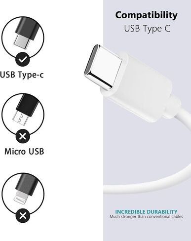 2 Pack Car Carplay Cable for iPhone 15 USB A to USB C Cable for iPhone 15 Pro Max 15 Plus Cord, iPad 4C USB C Cable,Samsung,Google,LG, iPad Pro 12.9 iPad Air 5th 4th Mini 6th Gen Charger Charging Cord in Saudi Arabia