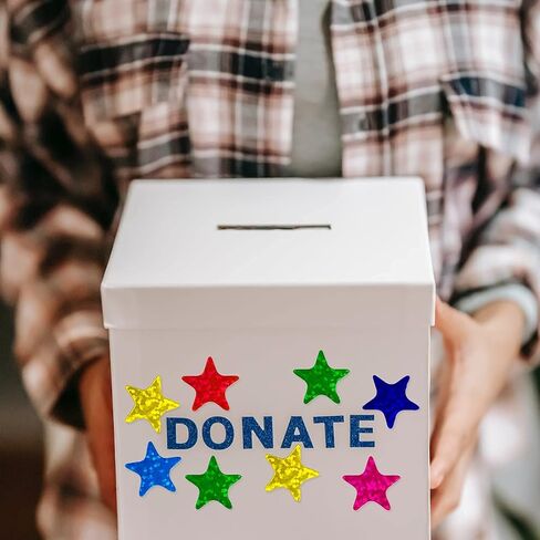 Kenkio 2400 Count Laser Shiny Sparkle Star Stickers Colorful Gold Sliver Self Adhesive Star Stickers for Home, School,DIY and Office Decoration in Kuwait