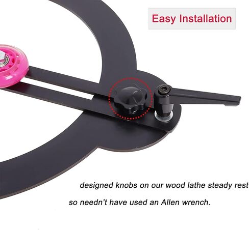 مسند ثابت للخشب متوافق مع أرجوحة المخرطة مقاس 12 بوصة، مسند ثابت لمخرطة الخشب قابل للتعديل بثلاث نقاط in Kuwait