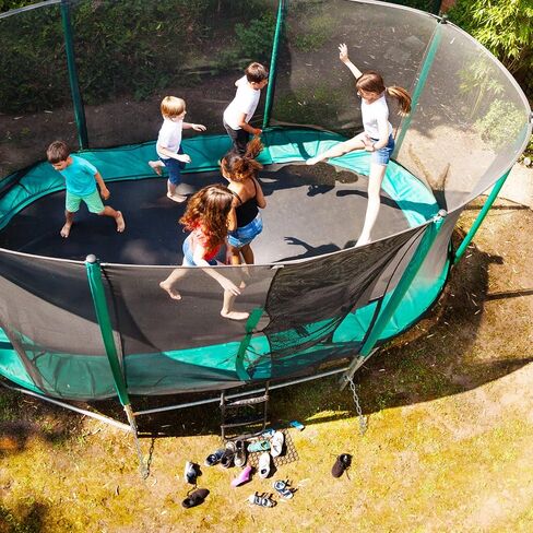 8 Sets Trampoline Anchors Metal Ground Anchor Kit Heavy Duty Spiral Trampoline Stakes Corkscrew Shape Trampoline Tie Down Anchor Kit for Trampoline Tent Garden Fence Sheds Swings Canopies in Saudi Arabia