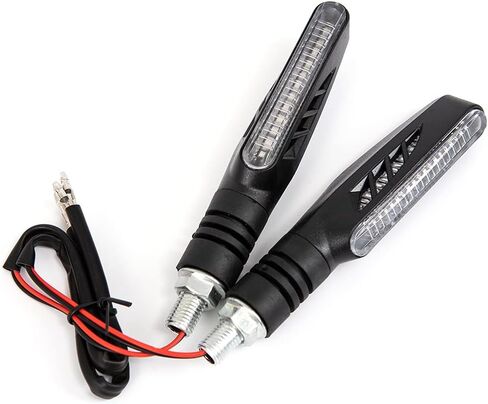 2PCS Motorcycle Indicators Flowing Turn Signal Lights 12V LEDs Bulbs for Motorbike Turning Indicators in Saudi Arabia