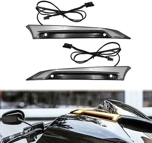 HDBUBALUS Motorcycle LED Windshield Trim Lights Running Turn Signal Windshield Decorative Lamps Fit For Harley Road Glide FLTRX 2015-up Black in Saudi Arabia