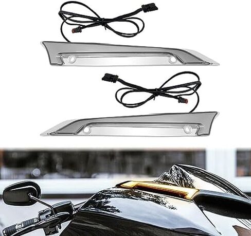 HDBUBALUS Motorcycle LED Windshield Trim Lights Running Turn Signal Windshield Decorative Lamps Fit For Harley Road Glide FLTRX 2015-up Black in Saudi Arabia