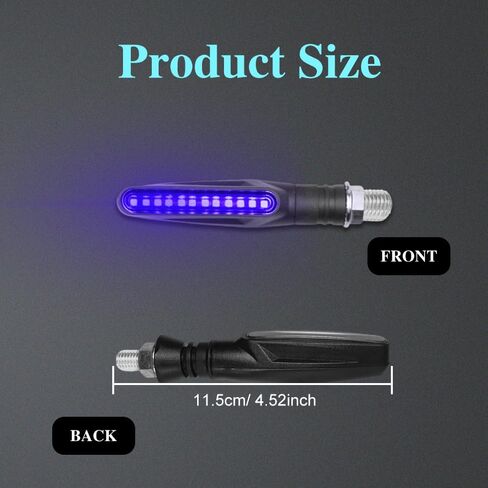 إشارات الانعطاف للدراجات النارية، أضواء إشارة الدراجات النارية، إشارات الانعطاف LED للدراجات النارية، أضواء الجري أثناء النهار للدراجات النارية، إشارات الانعطاف المتدفقة للدراجات النارية، المركبات الكهربائية، ATV (أزرق) in Kuwait