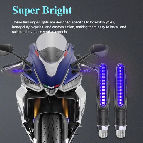 إشارات الانعطاف للدراجات النارية، أضواء إشارة الدراجات النارية، إشارات الانعطاف LED للدراجات النارية، أضواء الجري أثناء النهار للدراجات النارية، إشارات الانعطاف المتدفقة للدراجات النارية، المركبات الكهربائية، ATV (أزرق) in Kuwait