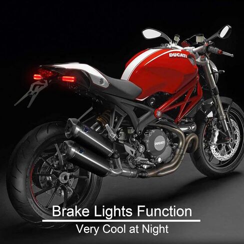 4 قطعة مؤشرات للدراجات النارية تتدفق أضواء إشارة الانعطاف للدراجات النارية مؤشرات الانعطاف أثناء النهار وأضواء الفرامل 12 فولت للدراجات النارية والدراجات النارية LED كهرمان أبيض وأحمر in Kuwait