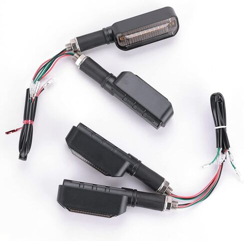 4 قطعة مؤشرات للدراجات النارية تتدفق أضواء إشارة الانعطاف للدراجات النارية مؤشرات الانعطاف أثناء النهار وأضواء الفرامل 12 فولت للدراجات النارية والدراجات النارية LED كهرمان أبيض وأحمر in Kuwait