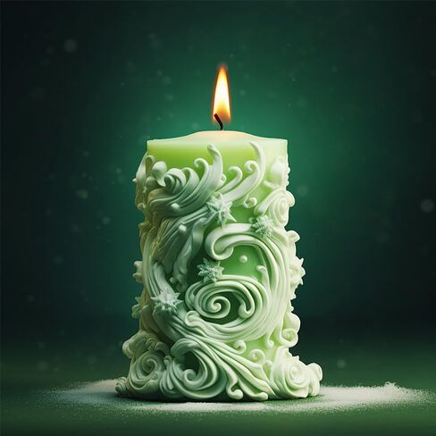 Snowflake Carved Cylindrical Candle Molds Silicone Molds,Spiral Wave Pillar Resin Molds Silicone 3D Irregular Geometric Twisted Stripes Cylinder Shape Epoxy Resin Molds for Home Decor Craft Supplies in Saudi Arabia