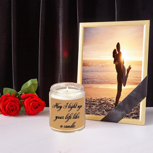 برطمانات شموع فارغة بسعة 8 أونصة من QMET، 6 عبوات زجاجية بأغطية معدنية وملصقات كرافت مثالية لبرطمانات الشموع لصنع الشموع (العنبر) in Kuwait