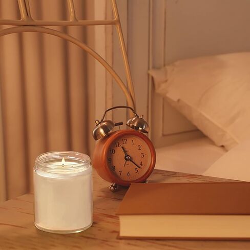 برطمانات شموع فارغة بسعة 8 أونصة من QMET، 6 عبوات زجاجية بأغطية معدنية وملصقات كرافت مثالية لبرطمانات الشموع لصنع الشموع (العنبر) in Kuwait