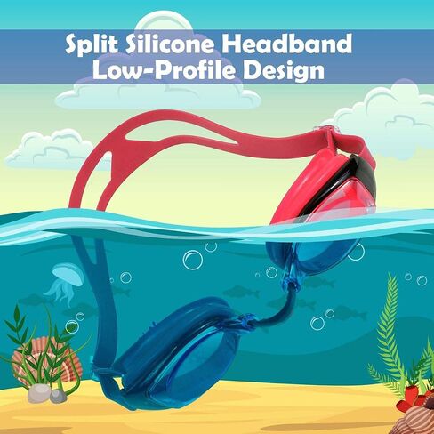 Water Gear Minnow Anti-Fog Swim Goggles - Competition Swimming Goggle for Boys & Girls - Comfortable and Great Fit in Saudi Arabia