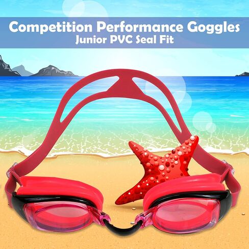 Water Gear Minnow Anti-Fog Swim Goggles - Competition Swimming Goggle for Boys & Girls - Comfortable and Great Fit in Saudi Arabia