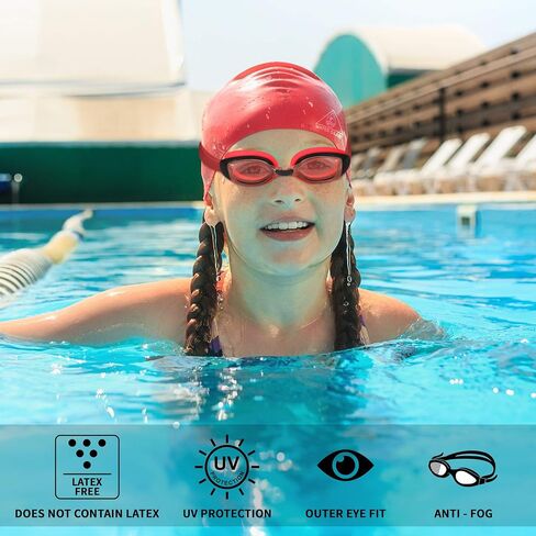 Water Gear Minnow Anti-Fog Swim Goggles - Competition Swimming Goggle for Boys & Girls - Comfortable and Great Fit in Saudi Arabia