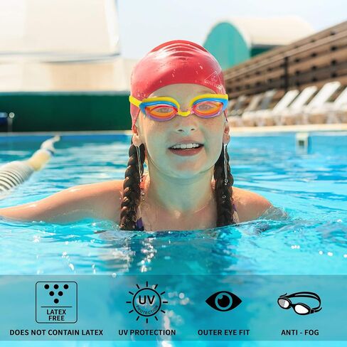 Water Gear Minnow Anti-Fog Swim Goggles - Competition Swimming Goggle for Boys & Girls - Comfortable and Great Fit in Saudi Arabia