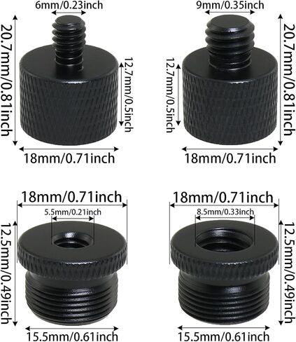 4PCS Microphone Stand Adaptor Microphone Thread Adaptor Female to Male Adaptor Suitable for Microphone Stands Microphone Clip Camera Stands and Recorder Stands in Saudi Arabia