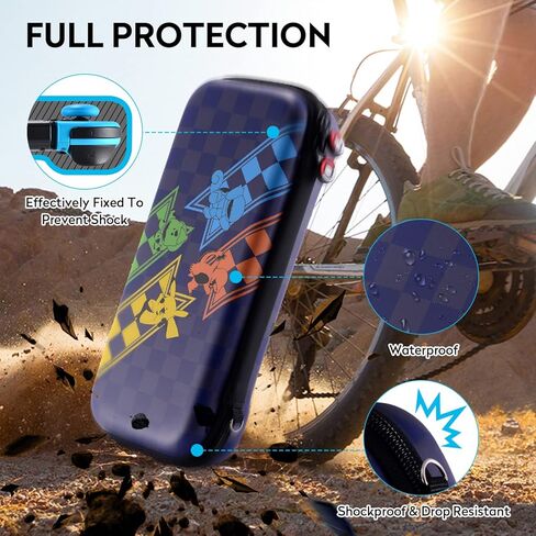 حقيبة حمل Bheddi Switch تناسب Switch/Switch OLED - حقيبة حمل محمولة واقية للسفر مع 10 فتحات لبطاقات الألعاب و2 واقي شاشة من الزجاج المقسى (GEN-ONE) in Kuwait