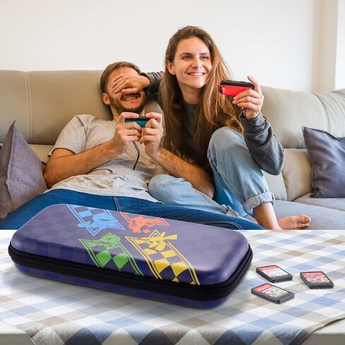 حقيبة حمل Bheddi Switch تناسب Switch/Switch OLED - حقيبة حمل محمولة واقية للسفر مع 10 فتحات لبطاقات الألعاب و2 واقي شاشة من الزجاج المقسى (GEN-ONE) in Kuwait