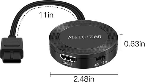 N64 إلى HDMI N64 HDMI محول N64 كابل إلى HDMI دعم 16:9/4:3 تحويل N64 إلى محول HDMI ومحول N64 in Kuwait