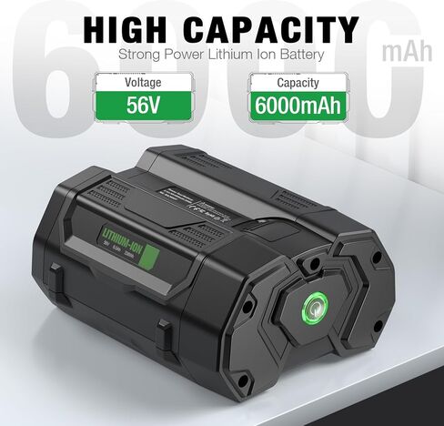 استبدال FirstPower لبطارية EGO المتوافقة مع بطارية EGO 56V 6.0Ah BA2800 BA4200 BA1400 بطارية بديلة ليثيوم أيون متوافقة مع أدوات الطاقة EGO 56V جزازة العشب ومنفاخ الأوراق والمنشار in Kuwait